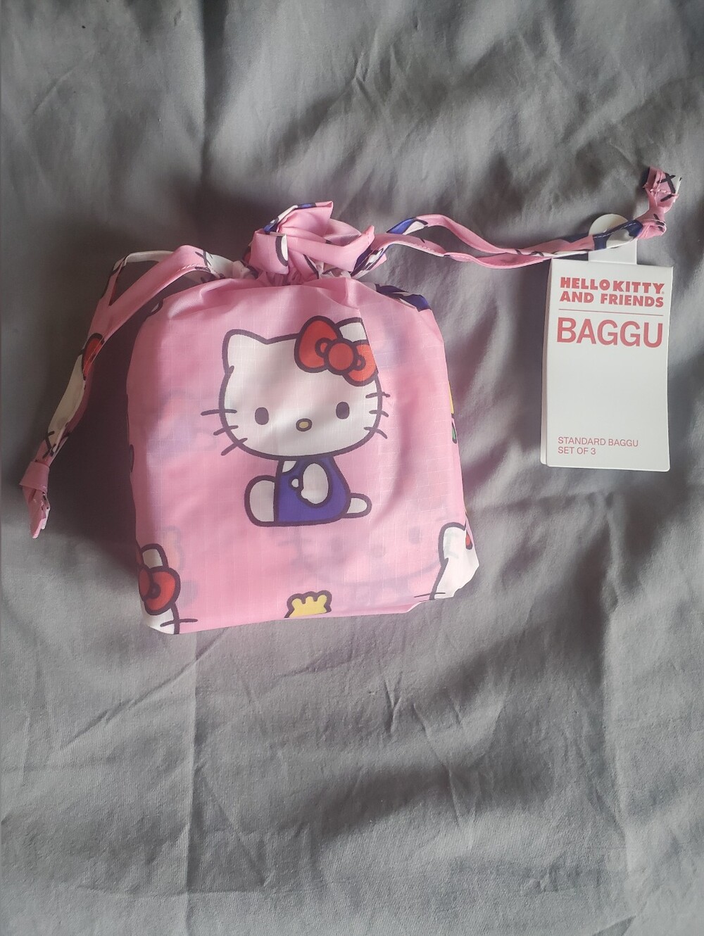 NWT BAGGU x Sanrio Set of 3 Standard Reusable Totes